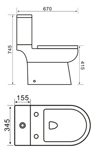 Wc Dual Piso 300mm Sacramento