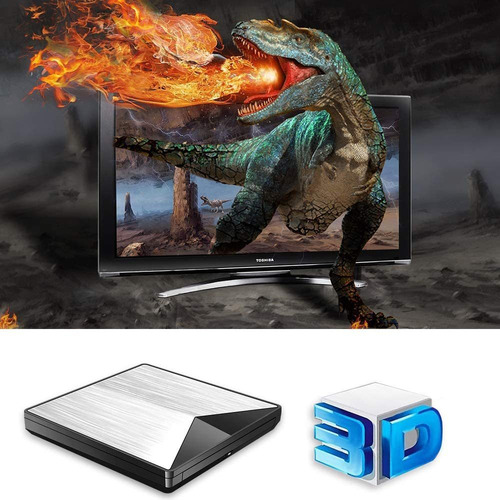 Unidad Externa De Dvd Blu Ray 3d, Usb 3.0 Y Usb Tipo C Dvd B