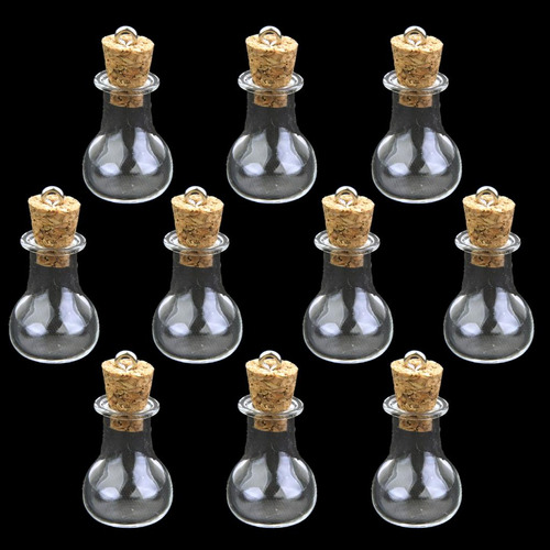 5 Mini Colgantes De Botellas 2x1,4 Cm