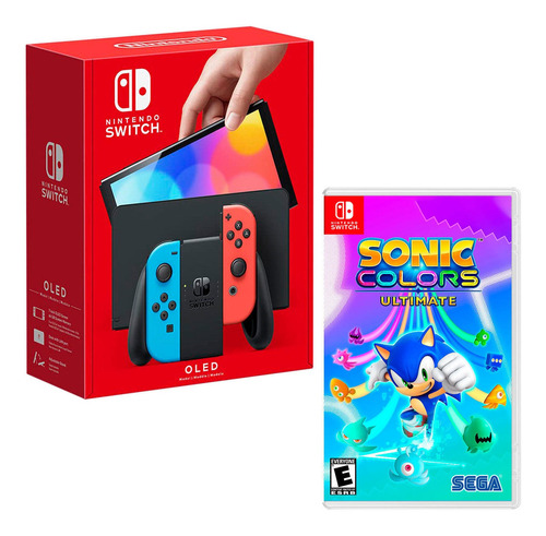 Consola Nintendo Switch Modelo Oled Neon + Sonic Colors