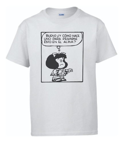 Camiseta Sublimada Mafalda Tacto Algodón Bueno Y Como Hace.