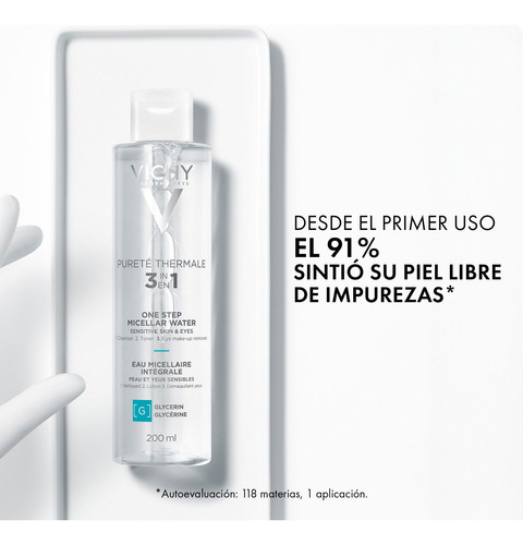 Vichy Agua Micelar Pt Piel Sensible Reno Frasco 200 Ml