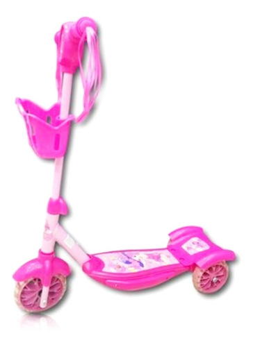  Patineta Scooter Con. Canasta Niños Luz Y Sonido