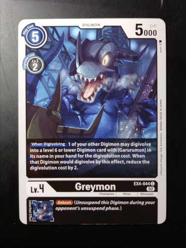 Greymon - Ex4-044 - Alternative Being B-carta Digimon Bandai