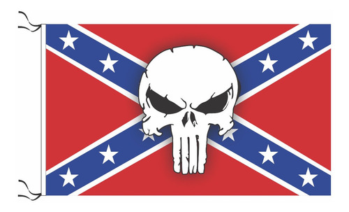 Bandera Confederada Punisher 90 X 150cm
