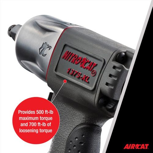 Llave Neumática Nitrocat 1375xl De 1/2 Pulgada Con Doble Emb