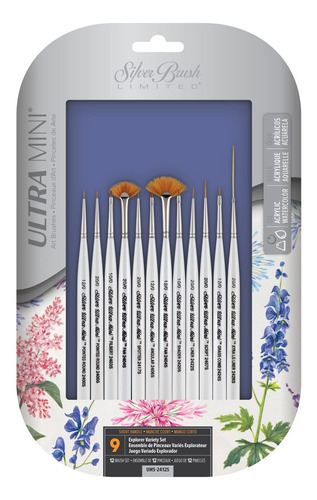 Silver Brush Limited Ultra Mini - Juego De Pinceles En Minia