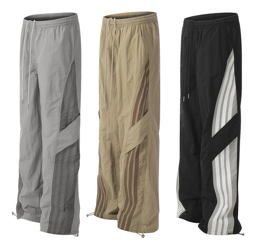 Pantalones Casuales De Ejercicio Con Costuras En Contraste P