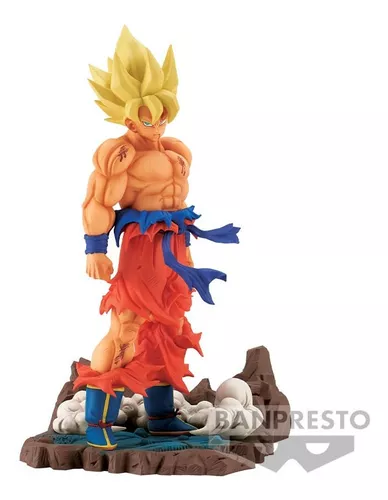 Boneco Colecionável - Goku Super Sayajin batalha contra Freeza