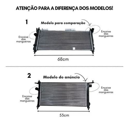 Radiador Corsa Classic 95 98 2001 2004 2007 2010 Sem Ar