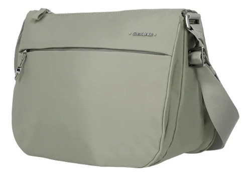 Bolsa Nueva Original Samsosonite Move Bandolera Verde Lisa Níquel Verde