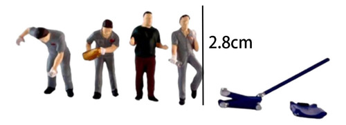 4 Figuras De Diorama A Escala 1/64 Para Kits De