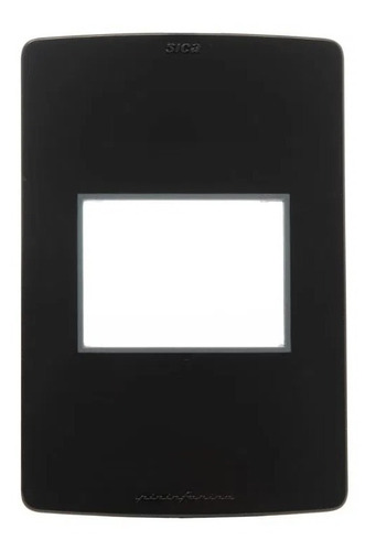 Llave De Luz Sica - Tapa Para 2 Módulos - Negro Pininfarina