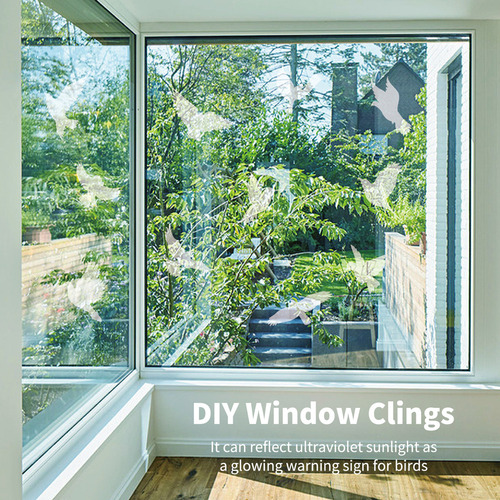 Adhesivos Anticolisión For Ventanas Con Diseño De Pájaros,