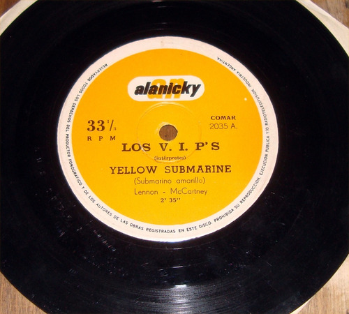 Los V.i.p's Yellow Submarine / Stop Your Crying Simple Kktus