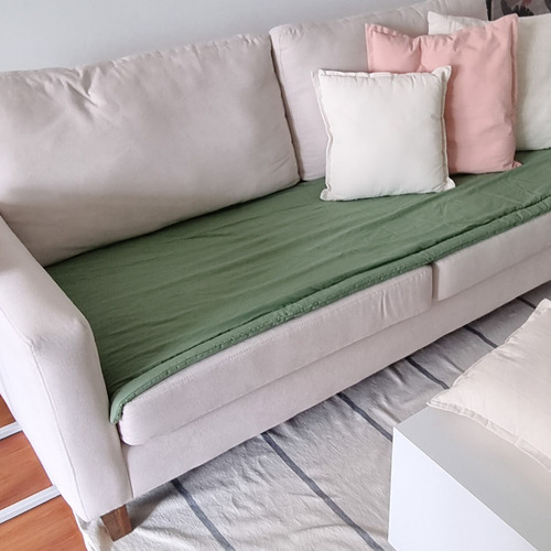 Pillow Manta Protector Cubre Asiento Sillon Tusor 3 Cuerpos