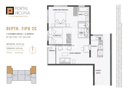 Departamento Celia Sola/diagonal Vicuña Mackenna