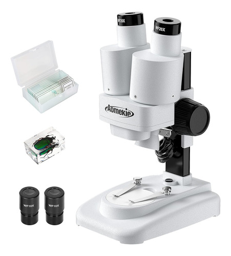 Microscopio Con 10 Diapositivas Para Estudiantes Aomekie