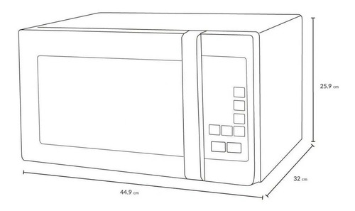 Imagen 4 de 5 de Horno De Microondas Winia 0.7 Pies Kor-663r Rojo