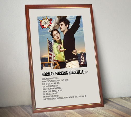 Lana Del Rey Poster Norman Fucking Rockwell En Cuadro 