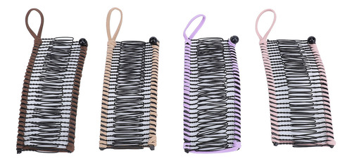 Pinzas Elásticas Tipo Banana, 4 Unidades, Para Mujer, Sin Pl