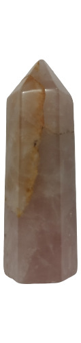 Obelisco De Cuarzo Piedra Natural Rosa 6.5x2cm