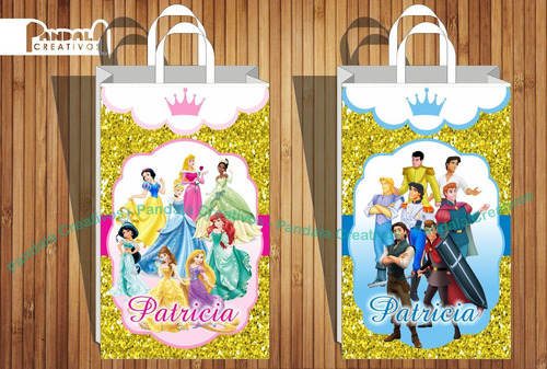 Bolsitas Para Sorpresitas Princesas De Disney X10 Unid.