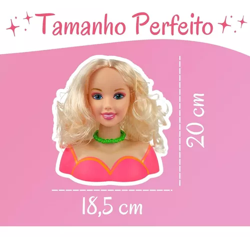 Boneca Busto P/ Pentear Maquiar Maquiagem Frete Gratis