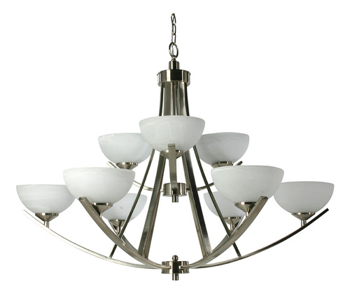 Moderno Candil Suspendido, 96239-3+6, Calux Color Satinado