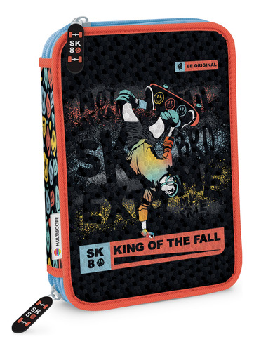 Cartuchera 2 Pisos Skater My Style Sk8 King Of The Fall