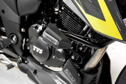 Imagen 7 de 7 de Defensa Slider Ghost Tvs Apache 200 Fire Parts Negros