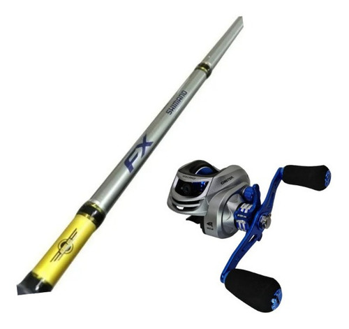 Combo Baitcasting Caña Shimano + Reel Virtus 9r Pesca