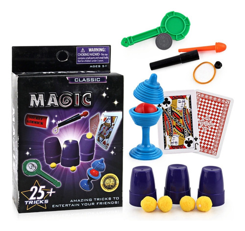 Set Juego De Magia 25 Trucos Clásico Para Niños Y Adultos