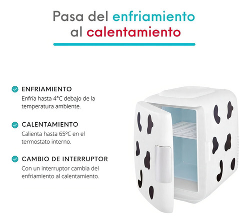 Cooluli Mini Refrigerador Classic 4l Color Negro/blanco