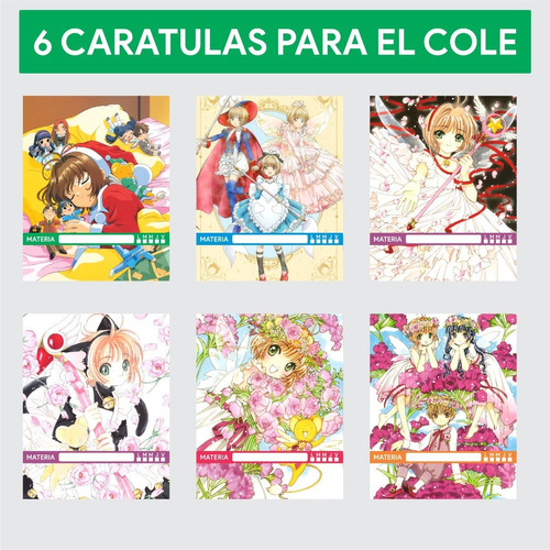 Caratulas Materias Escolares Anime Sakura X6 - Animeras