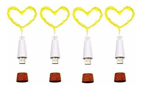 Luces De Corcho Para Botellas De Vino Imazer, Usb Recargable