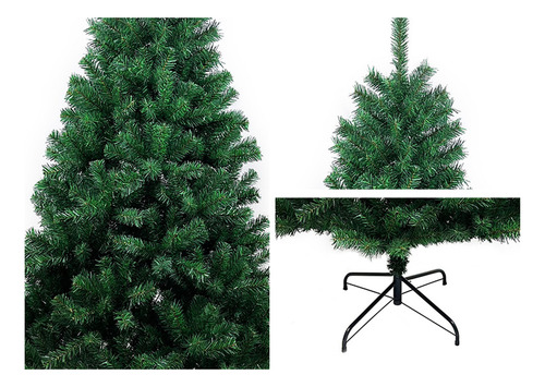 Árbol De Navidad Artificial 2.1m Frondoso Verde 1000 Ramas