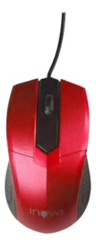 Mouse Optico Inova Mou-8607 Com Fio Vermelho