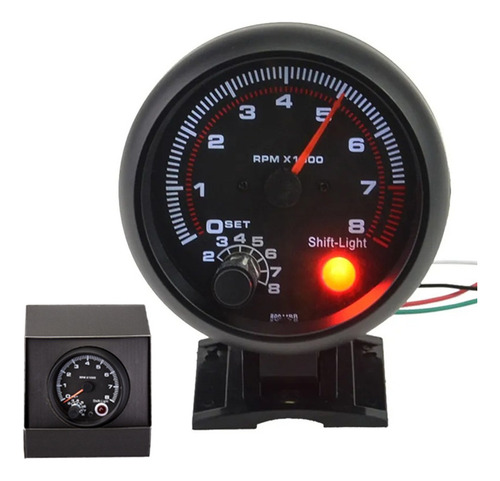 Tacômetro Universal Para Medir Rpm Motor De Carro Preto 3,75