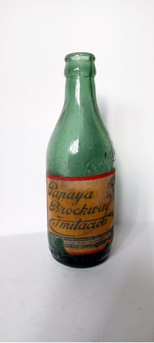 Botella Antigua Años 50 Papaya Brockway 