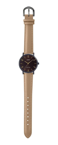 Reloj Casio Hombre Mtp-vt01bl-1b Cuero Marron Claro Plano