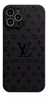 Case Cuero Lv Para iPhone X / Xs Color Negro - Caja De Lujo