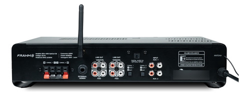 Amplificador Receiver Som Ambiente Frahm Slim 4100 Optical Cor Preto