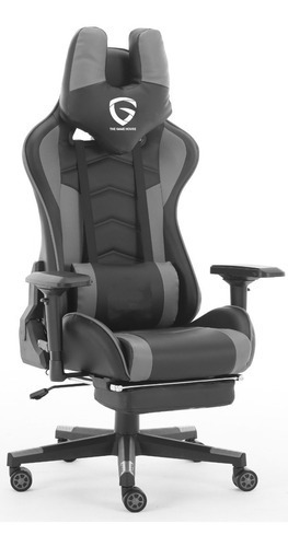 Sillas Sillon Gris Gamer The Game House Adventurer Apoyapies