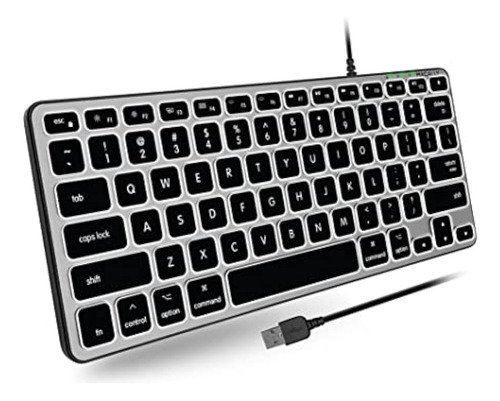 Macally Teclado Con Cable Retroiluminado Para Mac