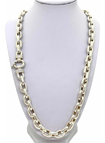 Imagen 1 de 8 de Collar Force Gruesa Cuadrado,con Marinero En Plata 925.