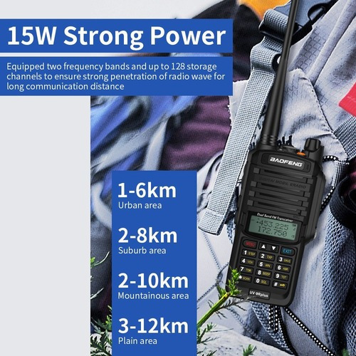 Radio Baofeng Uv-9r Plus Bidireccional A Prueba De Agua