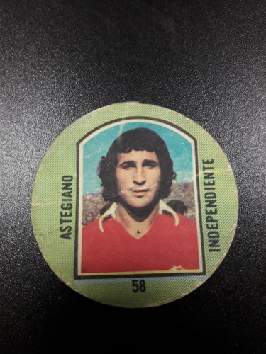 Campeones 1976, Figurita N°58 Astegiano Independiente. Mira!