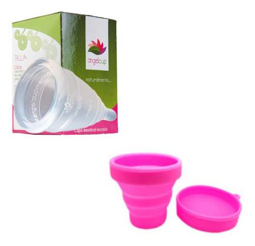 Copa Menstrual Ángel Cup Cristal + Vaso Esterilizador 