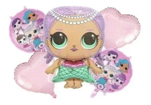 comprar Pack De 5 Globos Muñecas Lol Cumpleaños Aire-helio